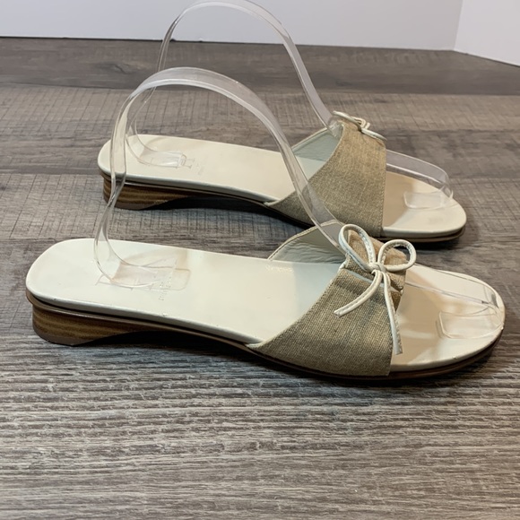 Etienne Aigner linen slides size 7 1/2 - Picture 4 of 9